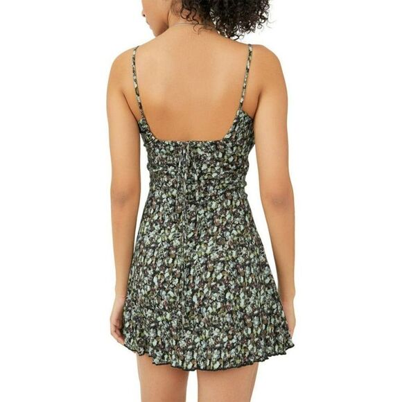Free People - Size S - Jamie Floral Print Minidress in Black Combo - Picture 3 of 7